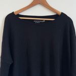 Alice + Olivia  Base Wool Sweater Size XS Black Slouchy Oversized Pullover Angora Photo 3