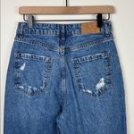 ZARA Mom Jeans Women’s Size 6 Blue Denim Distressed Relaxed High Rise Photo 4