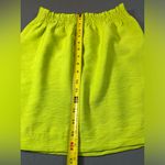 J.Crew NWT neon green skirt elastic waist pull on paper bag Fully Lined size 0 Photo 3
