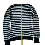 BCBGMAXAZRIA BCBGMAXAZIRA black and white stripe v neck sweater size large Photo 3