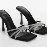 Mango NWT Mng Rhinestone Heels  Photo 0