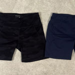 Sweaty Betty  bundle lot of 2 power biker shorts us 8 Pockets Black Navy Camo Photo 0