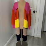 Kerri Rosenthal Alaina Duster Multicolor Cabin Stripe Pink Photo 2