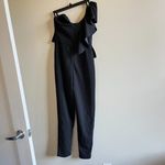 Alexia Admor Alexia‎ Admor Synthetic One-shoulder Ruffle Jumpsuit in Black Womens Size 4 Photo 7