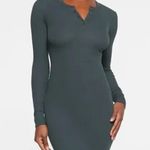 SKIMS Cotton Rib Henley Dress in Spruce, Size XXS Photo 0