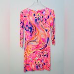 Lilly Pulitzer  Women Sophie Pink Seashell Print Shift Knit Dress Size XS Photo 1