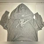 Wildfox Sweatshirt Hoodie Women’s Small Gray Oversized Lace Up Hutton USA Made Photo 2