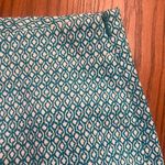 Talbots Heritage Stretch Crop Ankle Pants in Geo Floral Turquoise White Size 12 Photo 9