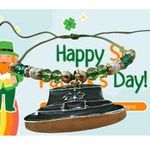 St Patricks Day Knotted String Beaded Bracelet Anklet Leprechaun Hat Sha… Green Photo 1