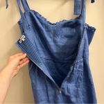 Reformation Desiree Blue Linen Ruffle Mini Dress Size 8 Photo 7