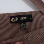 CHERFLY Brown Knit Wrap Midi Dress Batwing Sleeve V Neck Size M Size M Photo 2