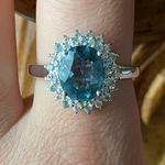 Teal Color Changing Fluorite Sterling Silver Ring Size 9.25 Photo 0