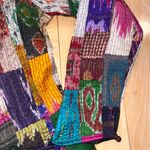 Sam Hiln Classics Colorful Rainbow Quilted Patchwork Silk Jacket Pink Photo 3