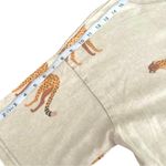 easel Ecru leopard T-shirt dress. Trendy 100% cotton oversized size small Photo 8