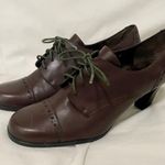 Etienne Aigner Nada Oxford Heels Leather Y2K 90s Lace Up Career Casual Size 8.5 Photo 1