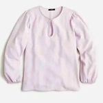 J.Crew NWT Puff Sleeve Crepe Top Shirt Blouse Lavender Size XXS Petite PXXS NEW Photo 0