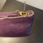 GiGi New York Purple Crossbody Bag Python Embossed Faux Leather Small Purse Photo 5