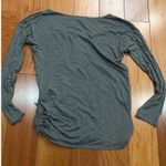 Splendid  Long Sleeve Henley Tunic Top Drawstring Side Olive Green Size Large Photo 2