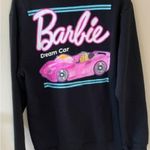 Barbie Dream Car Classic Logo Crew Neck Black Pink Patch Medium NEW NWT Photo 2