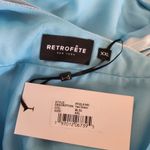 Retrofête Retrofete Yesi Dress in Blue Silver XXL NWT Metallic Maxi Spaghetti Straps Photo 10