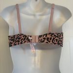 Victoria's Secret PINK Wear Everywhere Super Pushup Bra 32DD Pink Leopard NEW Photo 3