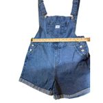 SheIn Denim Blue Jean Shorts Overalls Jumpsuit Women's Size L Photo 3
