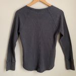 Knox Rose Woman's Long Sleeve Notch Neck Waffle knit Top Gray XXL Photo 3