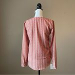 barney's new york BARNEYS NY | Coral Tiered V-Neck Blouse Sz 2 Photo 5