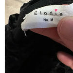 Elodie  Long-Sleeved Body Suit Size Medium Black Gray Leopard Animal Stretch Photo 2