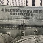 American Eagle Skinny Jegging 6 Olive Green Moto Low Rise Jeans Grunge Emo Y2K Photo 2
