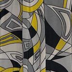 TRES CHIC BLACK YELLOW GRAY WHITE GEOMETRIC LONG TOP SMALL Photo 2