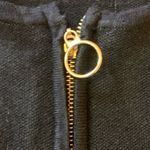 Tahari  Cardigan Large Black Knit Sweater Gold Zip Up Thick Soft Warm Classic Photo 3