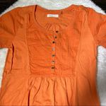 Martin + Osa Orange 100% Supima Combed Cotton Short Sleeve Button Top Size XS Photo 1