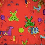 Vtg Aqua Teen Kokopelli Southwestern Peasant Skirt-Medium-Petroglyphs-Broomstick Photo 5