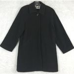 Kristen Blake Black Wool Blend Coat Women's Size L Button Front Size L Photo 0