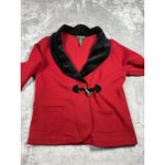Ralph Lauren Lauren  Cardigan Sweater Womens Petite Large Red Black Toggle Cotton Photo 1