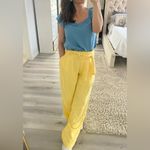 Nwot Ashley park x RTT linen trousers Yellow Size 8 Photo 4