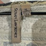 Susan Lawrence XL Top Boho Print Sweetheart Neck 3/4 Sleeve Made in USA Vintage Photo 6