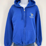 Y2K Walt Disney World Full Zip Hoodie S/M Unisex Disneycore Collector Vacation Blue Photo 0