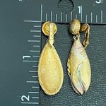 Park Lane Vintage Textured Brushed Gold-tone Reef Themed Teardrop Earrings Photo 8