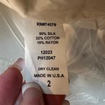 Cache Vintage  Y2K Silk Floral  Chic Brown & Cream Blazer Jacket Size 2 XS Photo 13