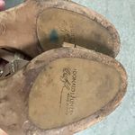 Donald J. Pliner (8) Y2K Tavish Tan Leather Strappy Stack Wood Heel Sandal Shoes Photo 9