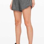 Lululemon  Grey Black Heathered Track That 5" Shorts - Size 6 Photo 0