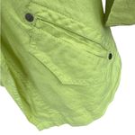 Chico's ‎ Lime Green Drape-Front Easy Linen Jacket Size 0 Lightweight Summer Photo 7