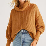 Free People  Be Yours‎ Cowl Neck Sweater Camel Size XS Photo 0