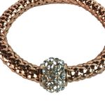 Herringbone Strectch Bracelet Luxury Rose Gold Faux Crystal u Pink Photo 2