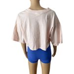 Abound  70s Style Love Spell Out Pink Short Sleeve Crop Top Tshirt Large Photo 2
