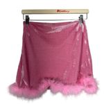NEW Dolls Kill Sugar Thrillz PRETTY FILTHY FEMME VELVET MINI SKIRT Size Small Pink Photo 3