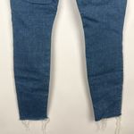 Mother Looker Ripped High Waist Fray Ankle Skinny Jeans Thrilling Shots Size 29 Blue Photo 7