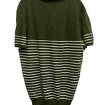 Coofandy Green & White Striped Collared Sweater Size L Photo 2